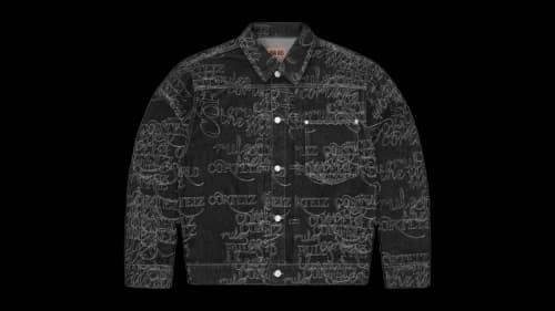 Corteiz Handwritten Denim Trucker Black