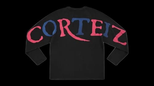 Corteiz Herald Waffle Thermal Shirt Black