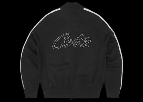 Corteiz Knit Zip Up Fleece Black