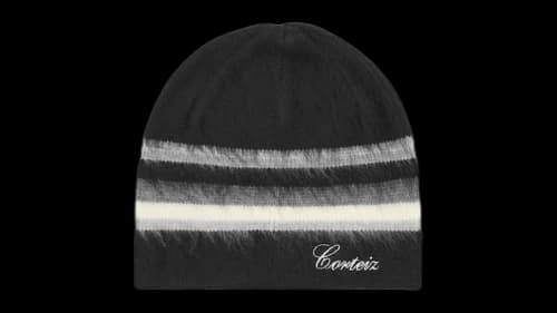 Corteiz Multi Stripe Knit Beanie Black
