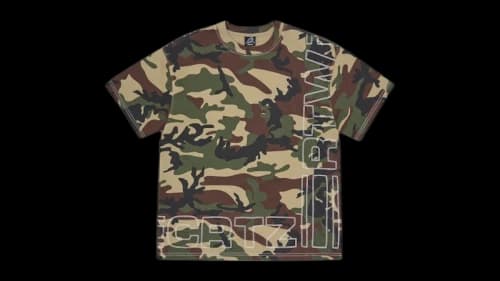 Corteiz Outline Heavyweight Tee Woodland Camo