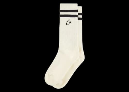 Corteiz Patch Socks White/Black