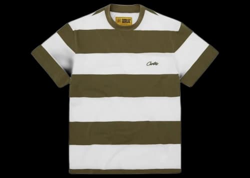 Corteiz Striped Tee Taupe