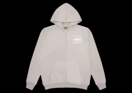 Corteiz Superior V2 Zip-Up Hoodie Stone Grey
