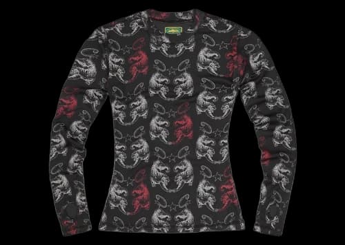 Corteiz Womens Tiger Mesh Longsleeve Black