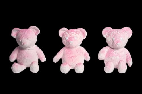 Daniel Arsham Cracked Bear Figure Pink