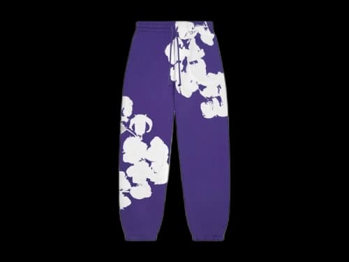 Denim Tears Big Cotton Wreath Sweatpants Purple