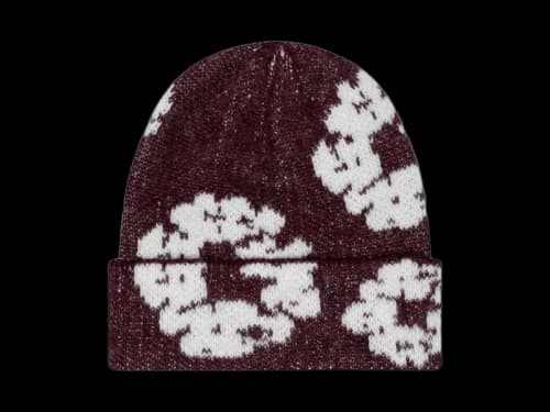 Denim Tears Cotton Wreath Beanie Maroon