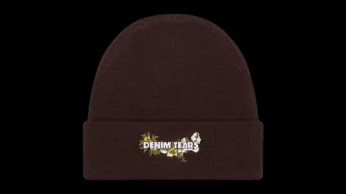 Denim Tears Floral Beanie Brown
