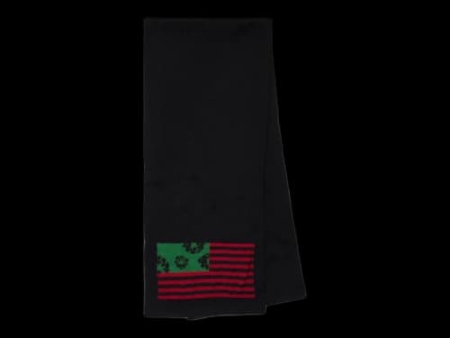 Denim Tears Pan-African Wreath Flag Scarf Black