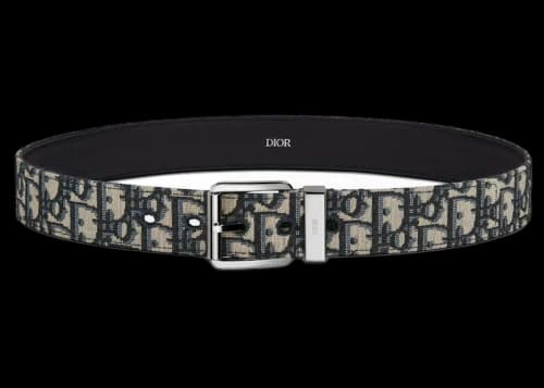 Dior Oblique Jacquard Belt Beige/Black
