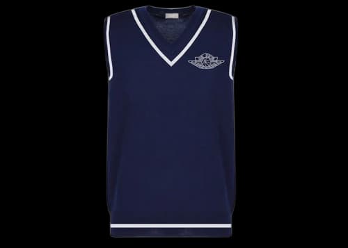 Dior x Jordan Sleeveless Sweater Navy/White