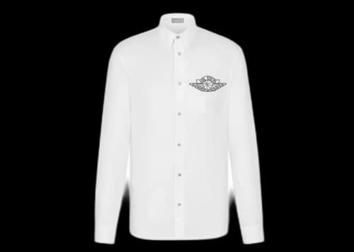 Dior x Jordan Wings Longsleeve Button Up Shirt White