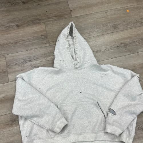 GV Gallery Distressed Pullover Hoodie Grey