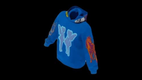 Drake For All the Dogs Hoodie Blue