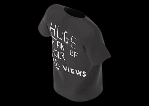 Drake Huge Fan of Views Tee Black