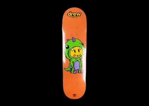 drew house Dino Skate Deck Orange