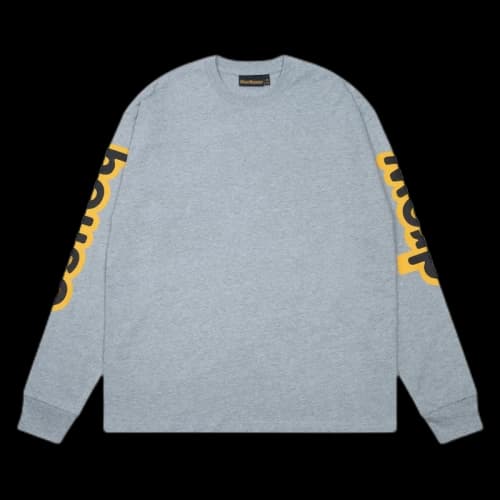 drew house ls hug tee heather grey