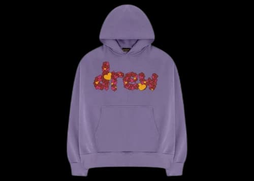 drew house love, drew hoodie lavender