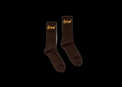 drew house scribble socks black