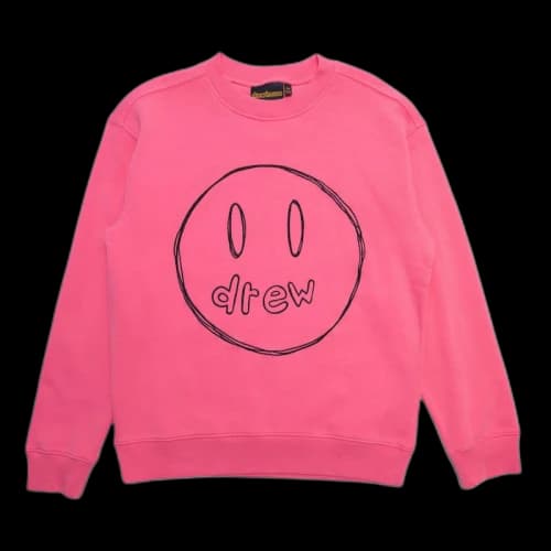 drew house sketch mascot crewneck hot pink