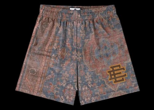 Eric Emanuel EE Basic Rug Print Short Tan/Red