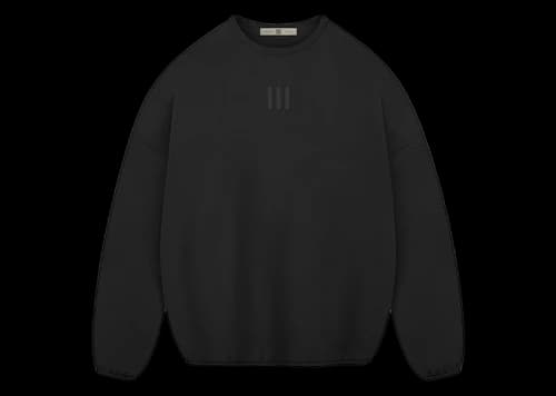 Fear of God Athletics Suede Fleece Crewneck Black