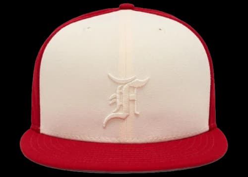 Fear of God Essentials New Era 59Fifty Fitted Hat Scarlet