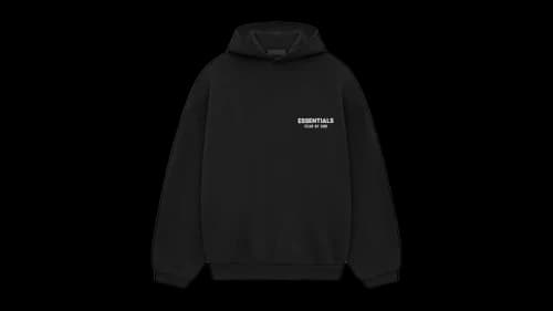 Fear of God Essentials Fleece Hoodie (SS25) Black