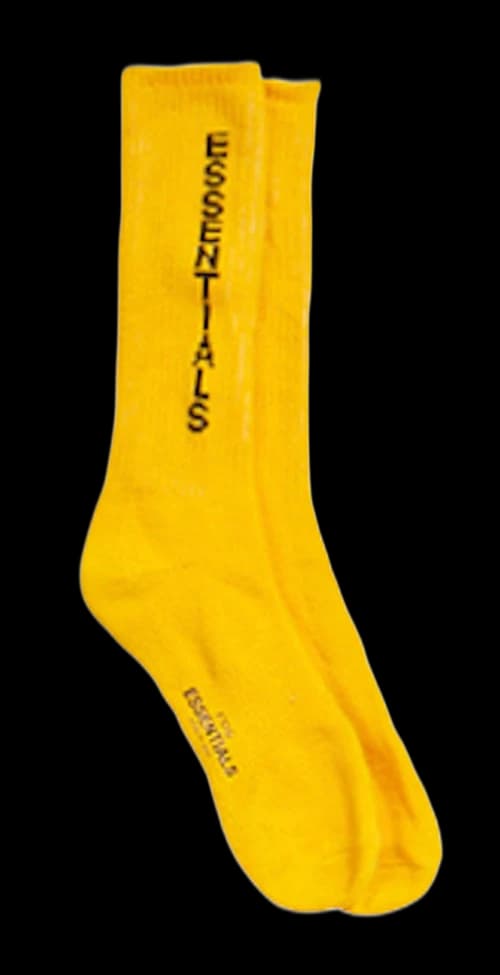 Fear of God Essentials Graphic Socks Yellow
