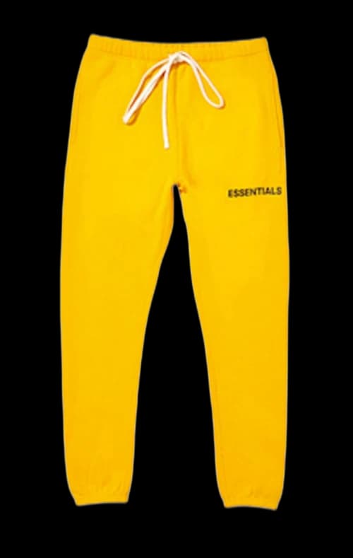 Fear of God Essentials Graphic Sweatpants Yellow