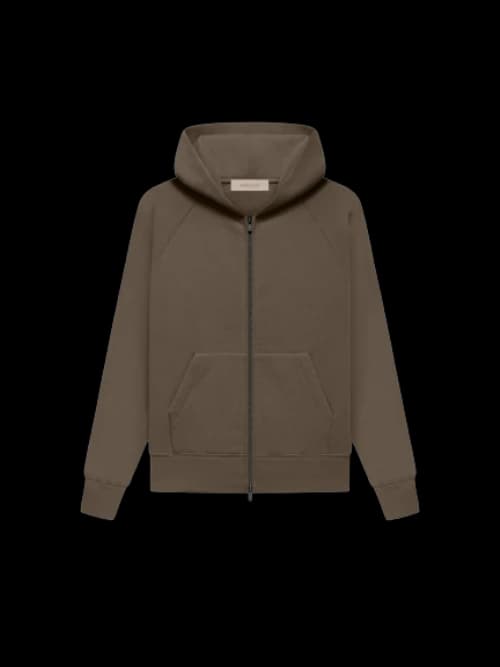 Fear of God Essentials Kid's Fullzip Hoodie Wood