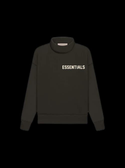 Fear of God Essentials Kid's LS Mockneck Off Black