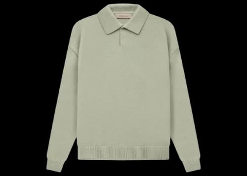 Fear of God Essentials Knit L/S Polo Seafoam