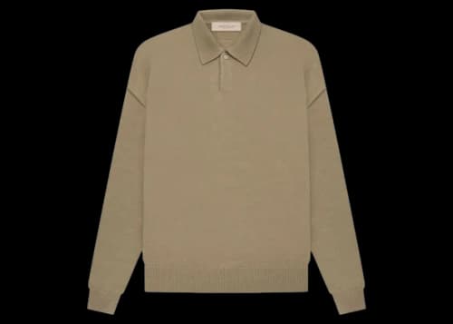 Fear of God Essentials Knit LS Polo Oak