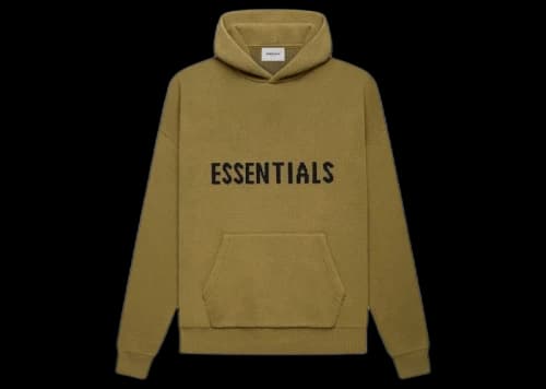 Fear of God Essentials Knit Pullover Hoodie Amber