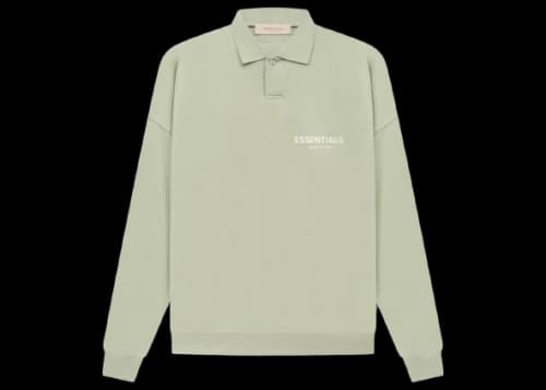 Fear of God Essentials L/S Polo Seafoam