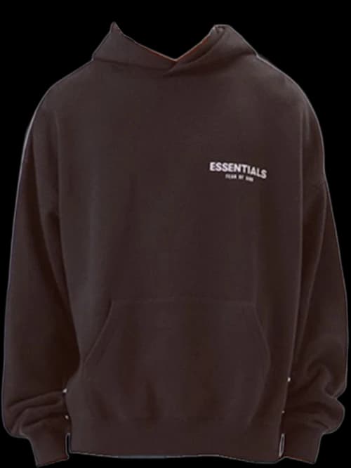 Fear of God Essentials Logo Pullover Hoodie Black