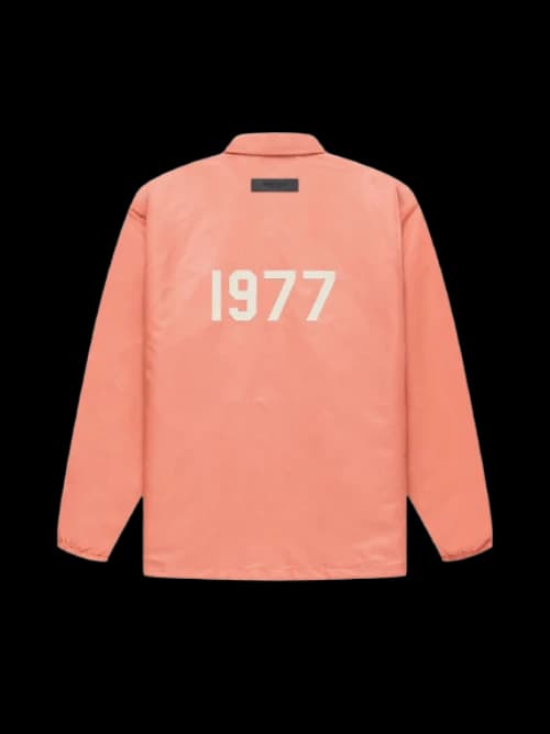Fear of God Essentials Nylon Coaches Jacket Coral