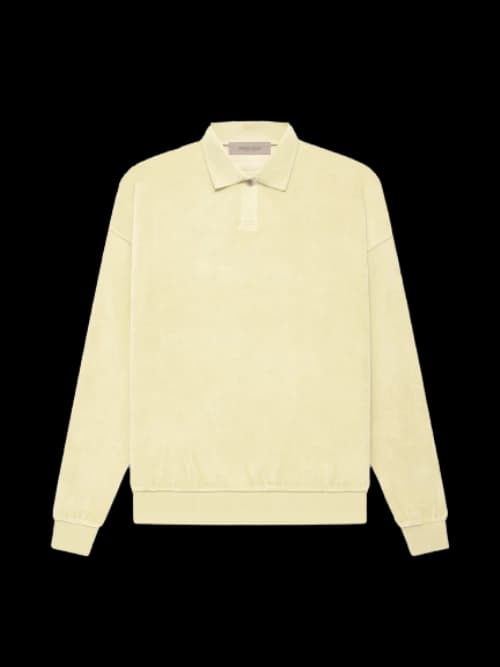 Fear of God Essentials Women's Velour L/S Polo Canary