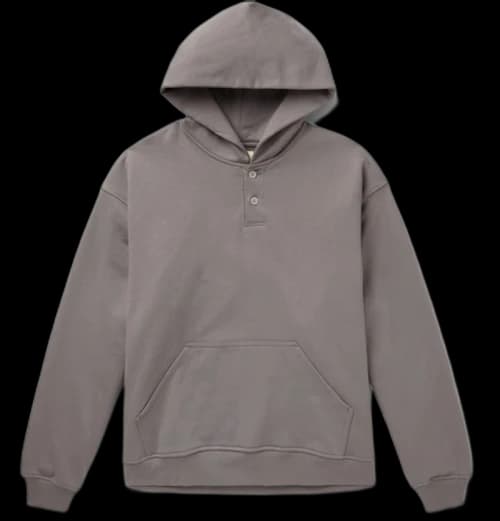 FEAR OF GOD Everyday Henley Hoodie Grey