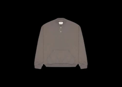 FEAR OF GOD Everyday Henley Sweatshirt God Grey