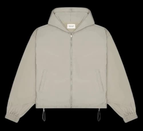 FEAR OF GOD Heavy Nylon Full Zip Hoodie Bone