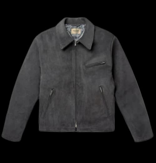 FEAR OF GOD Heavy Suede Work Jacket Charcoal