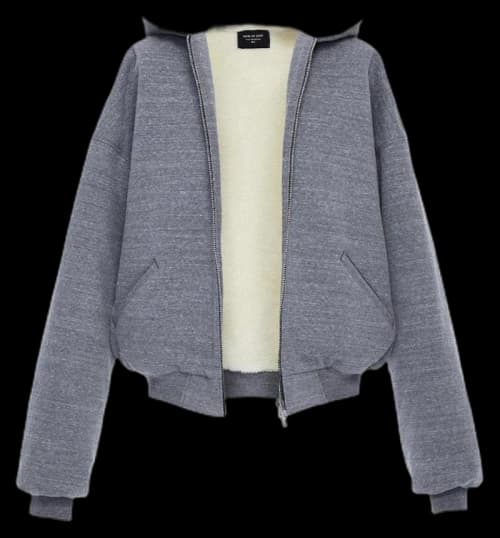 FEAR OF GOD Heavy Terry Alpaca Hoodie Grey