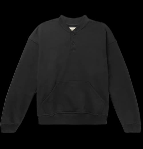 FEAR OF GOD Henley Sweatshirt Black