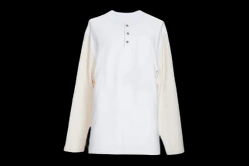 FEAR OF GOD L/S Henley T-shirt White/Cream