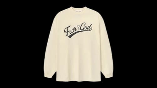 Fear of God Merch Long Sleeve T-shirt Chalk