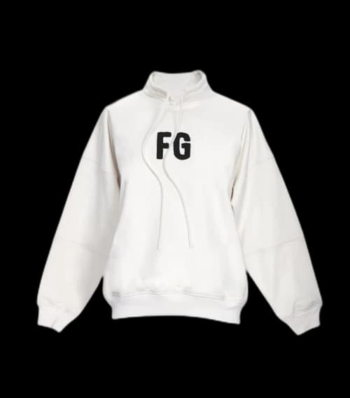 FEAR OF GOD Mock Neck 'FG' Pullover Sweater Cream