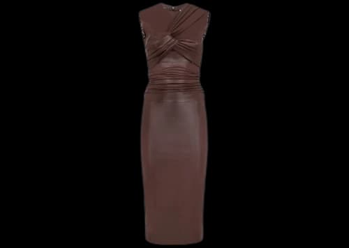 Fendi x SKIMS Leather Dress Umber